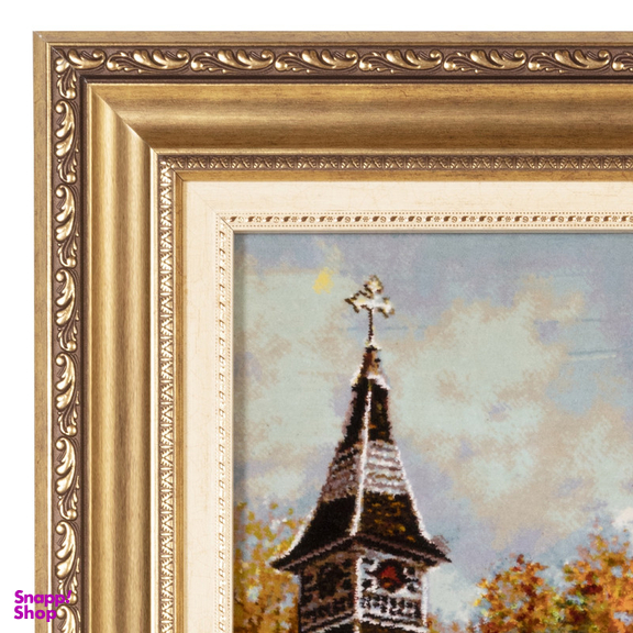 تابلو فرش دستباف سی پرشیا مدل منظره کلیسا در پاییز کد 903911