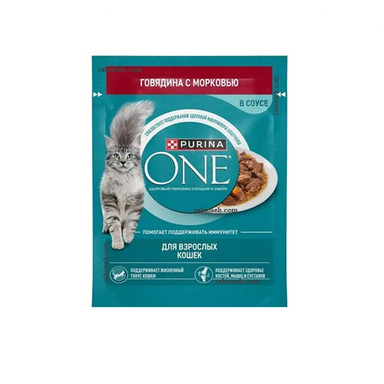 پوچ گربه پورینا مدل وان پروپلن طعم گوساله وزن 75 گرم