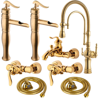 ست شیرآلات اهرمی اندیکا مدل بامبو کد 88 مجموعه 8 عددی