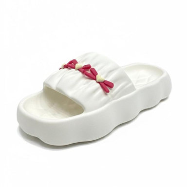 دمپایی زنانه طرح هیوا رنگ سفید