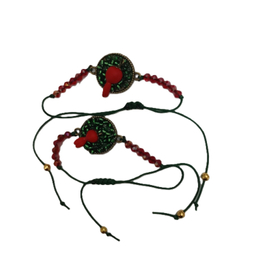 دستبند دخترانه طرح انار یلدایی کد 31307 بسته 2 عددی