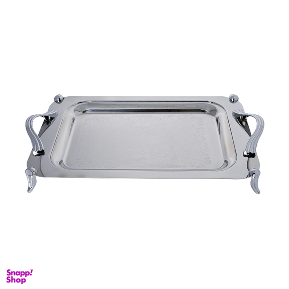 سینی بزرگ استیل پایه دار براق کد 4040