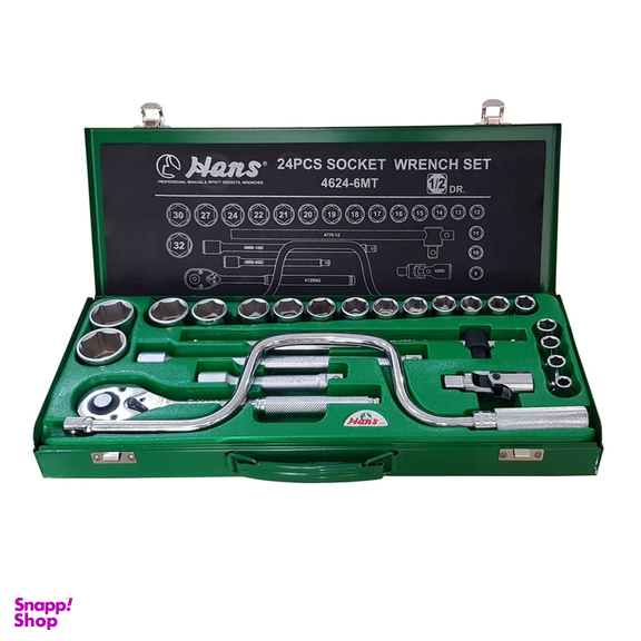 مجموعه 24 عددی آچار بکس هنس مدل 4624-6MT