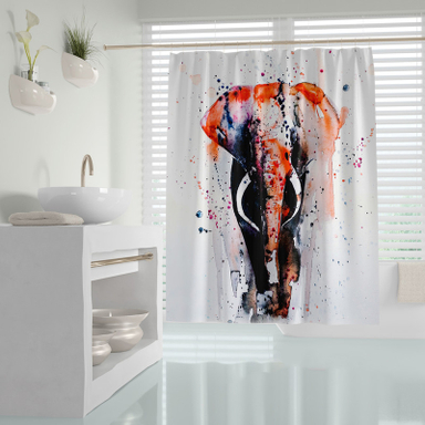 پرده حمام دلفین مدل Elephant سایز 180×200 سانتی متر