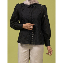 شومیز زنانه برنس مدل آرمینا رنگ مشکی