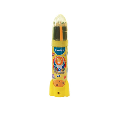 مداد رنگی ۲۴ رنگ اسکول فنس مدل موشکی کد F24