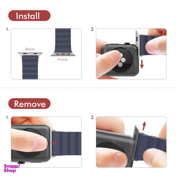 بند ساعت هوشمند آهااستایل مدل WA02 مناسب اپل واچ 42/44 میلی متر