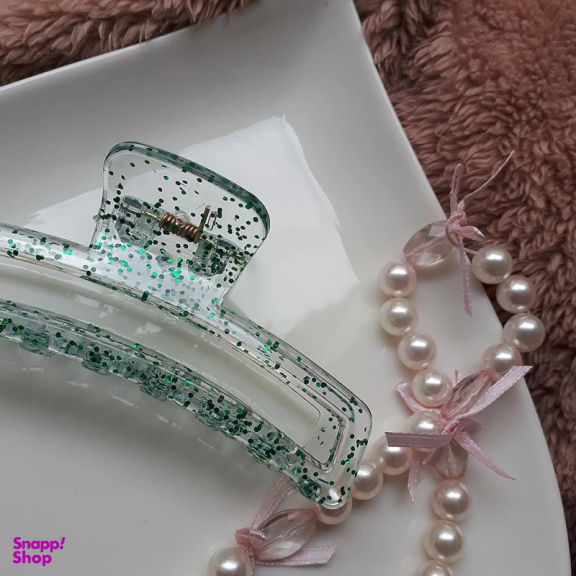 کلیپس مو زنانه مدل اکلیلی شیشه ای