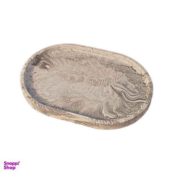 سینی سنگی مدل بلک طرح بیضی ماربل