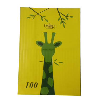 دفتر مشق 100 برگ بوفی طرح زرافه