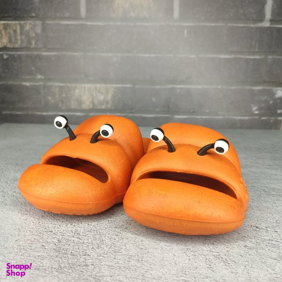 دمپایی دخترانه پاپا مدل حلزونی رنگ نارنجی