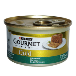 کنسرو غذای گربه گورمت پورینا مدل WITH RABBIT وزن 85 گرم