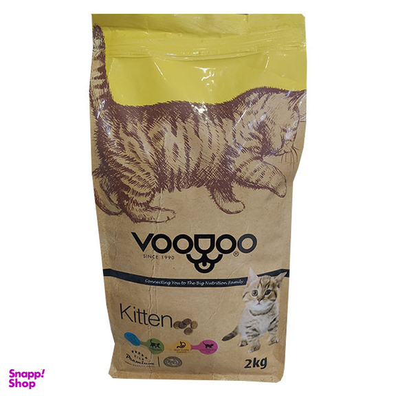 غذا خشک بچه گربه وودو مدل kitten وزن 2 کیلوگرم