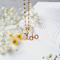 پلاک گردنبند زنانه طلا 18 عیار گوزن طرح مامان کد HF28