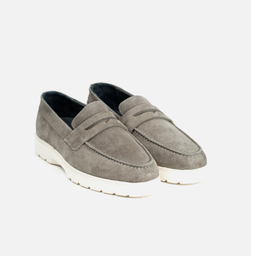 کفش زنانه چرم مشهد مدل J2770 رنگ طوسی