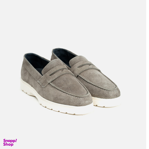 کفش زنانه چرم مشهد مدل J2770 رنگ طوسی