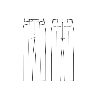 الگو خیاطی پایه شلوار زنانه متد مولر سایز 36 تا 52 مدل Muller بسته 9 عددی