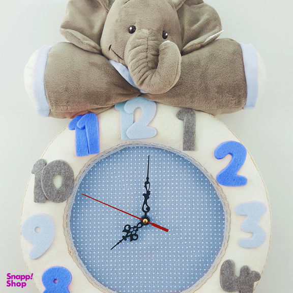 ساعت دیواری کودک نی نی سیس مدل فیل کد W-F/AB