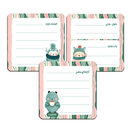 مگنت یخچال لاژید مدل برنامه روزانه کد MGNT031 سایز 9×9 سانتی متر بسته 3 عددی