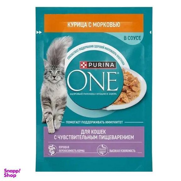 پوچ گربه پورینا مدل One کد 188 طعم مرغ وزن 75 گرم