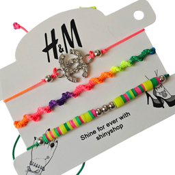دستبند دخترانه طرح H&M کد 087 بسته 3 عددی