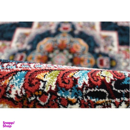 فرش ماشینی گرد مدل ناردون 101 رنگ سرمه‌ ای