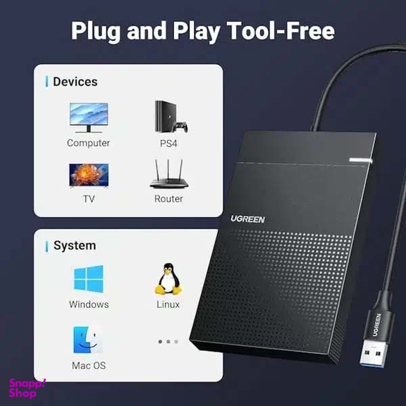 باکس هارد 2.5 اینچ HDD/SSD USB 3.0 یوگرین مدل CM471
