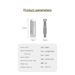 فلش مموری کوتتسی مدل CS8832 ظرفیت 128 گیگابایت