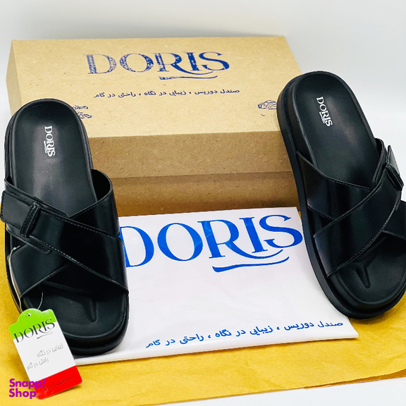 صندل مردانه دوریس مدل پدرام طبی کد 02 رنگ مشکی