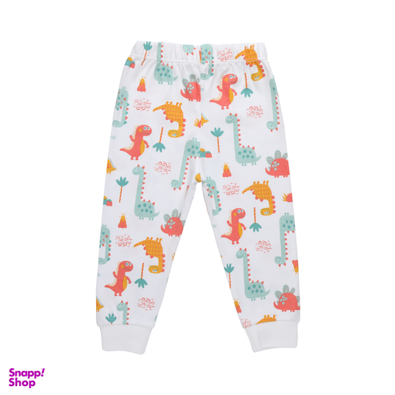 ست بلوز و شلوار طرح دایناسور کد 24204 رنگ نارنجی