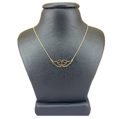گردنبند طلا 18 عیار زنانه طرح بال فرشته خاص کد 45986