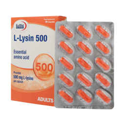 کپسول یورو ویتال مدل ال-لیزین 500 میلی گرم بسته 30 عددی