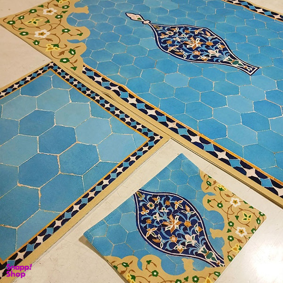 سجاده و جانماز طرح کاشی کد MKH01
