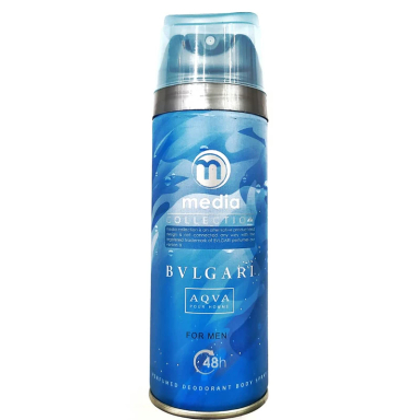 اسپری خوشبو کننده بدن مردانه مدیا مدل Bvlgari حجم 200 میلی لیتر