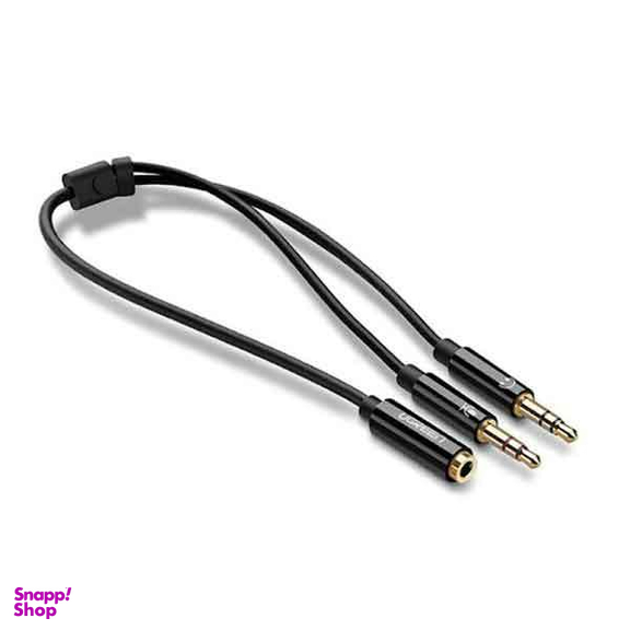 کابل تبدیل 1 به 2 صدا Jack 3.5mm یوگرین مدل AV140 AUX کد 20898 طول 20 سانتی متر