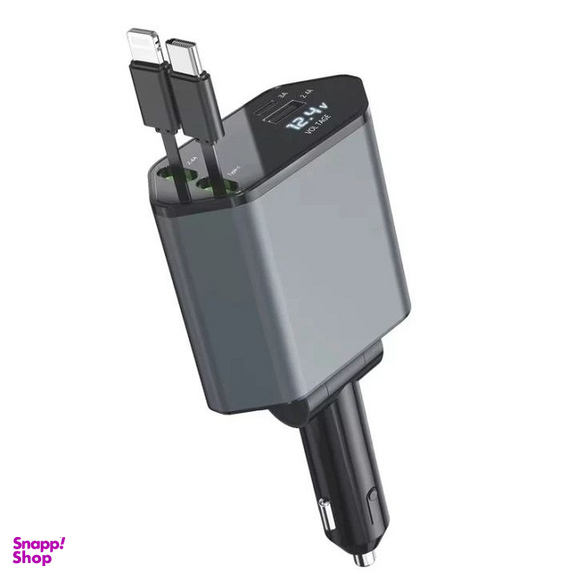 شارژر فندکی 65 وات فست شارژ مدل Retractable