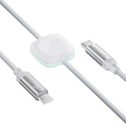 کابل شارژر Type-C به Lightning پرودو مدل 2in1 27W Cable with Wireless Watch Charger