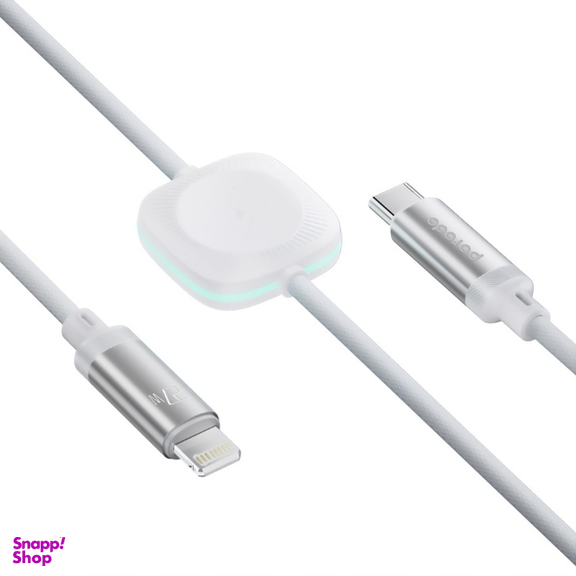 کابل شارژر Type-C به Lightning پرودو مدل 2in1 27W Cable with Wireless Watch Charger