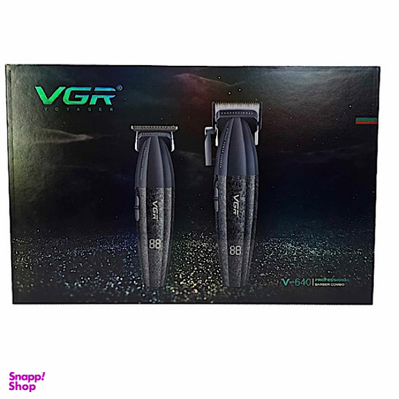2 عدد ماشين اصلاح سر و ماشین اصلاح صورت وی جی آر کد V_640