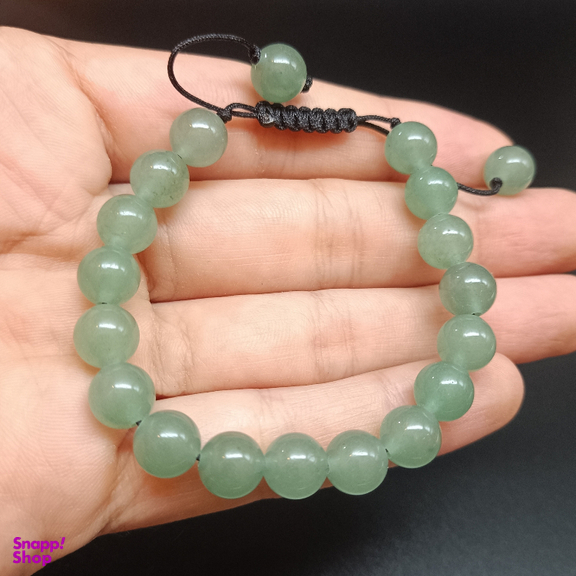 دستبند مدل سنگ آونتورین رنگ سبز