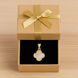 پلاک طلا 18 عیار زنانه اپال گلد مدل ونکلیف کد G0201 رنگ سفید