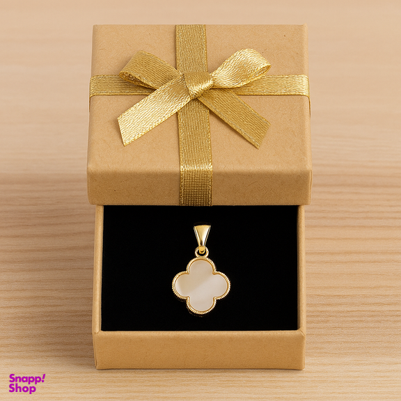 پلاک طلا 18 عیار زنانه اپال گلد مدل ونکلیف کد G0201 رنگ سفید