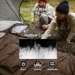 کيسه خواب 13- درجه نیچرهایک مدل U series Square With Hat cotton sleeping bag (U350) کد MSD07