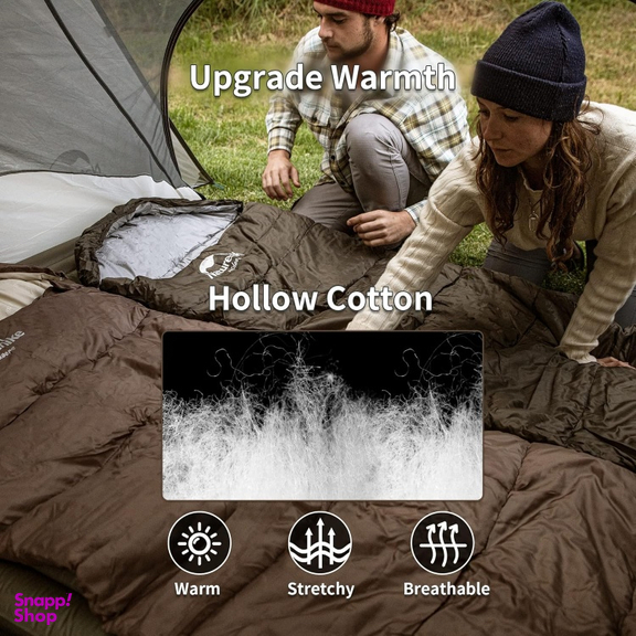 کيسه خواب 13- درجه نیچرهایک مدل U series Square With Hat cotton sleeping bag (U350) کد MSD07