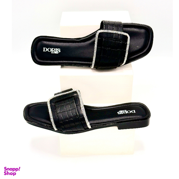 صندل زنانه دوریس مدل لیندا کد 02 رنگ مشکی