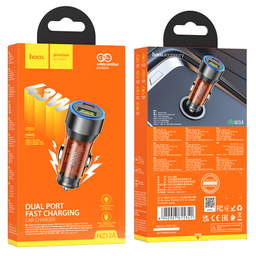 شارژر فندکی 43 وات هوکو مدل NZ12A USB