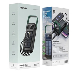 پاوربانک گرین لاین مدل Solar max ظرفیت 30000 میلی آمپر ساعت