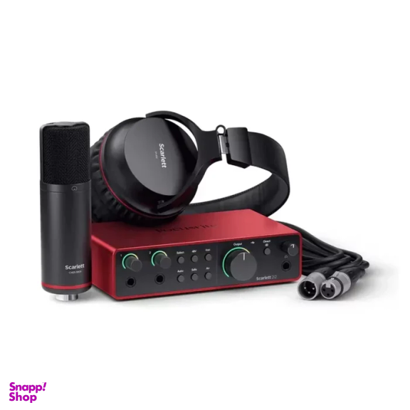 پکیج استودیویی فوکوسرایت مدل scarlett Solo Studio G4 رنگ قرمز