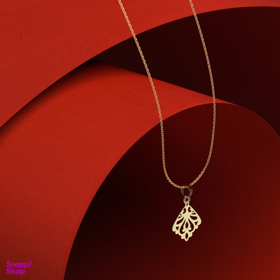 گردنبند طلا 18 عیار زنانه مدوپد مدل هندسی کد TT2-1-1223