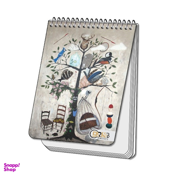 دفترچه یادداشت سیمی 80 برگ دارکوب مدل درختی کد 137/4